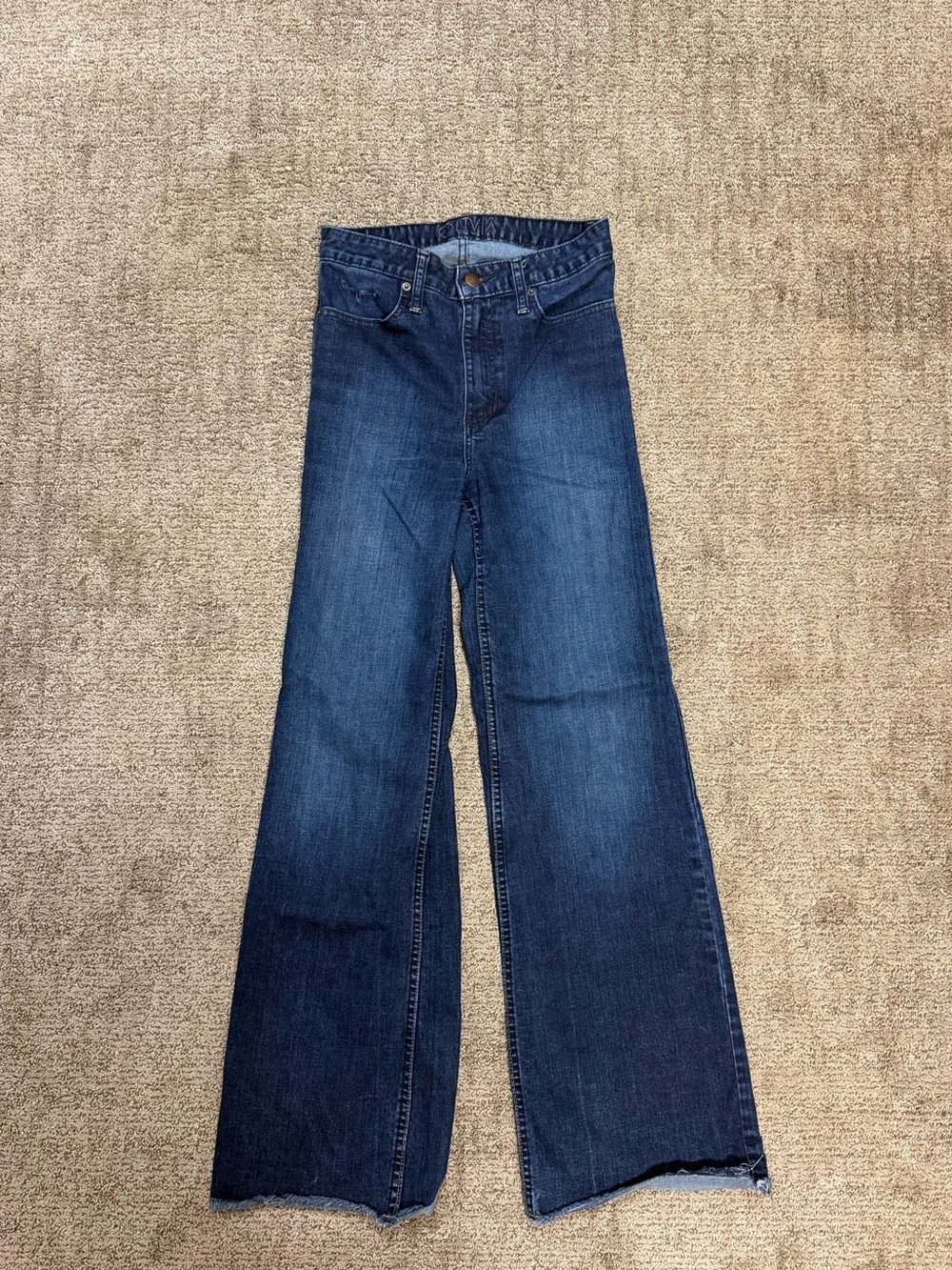 Kimes Ranch Dark Blue Wide Leg Jeans